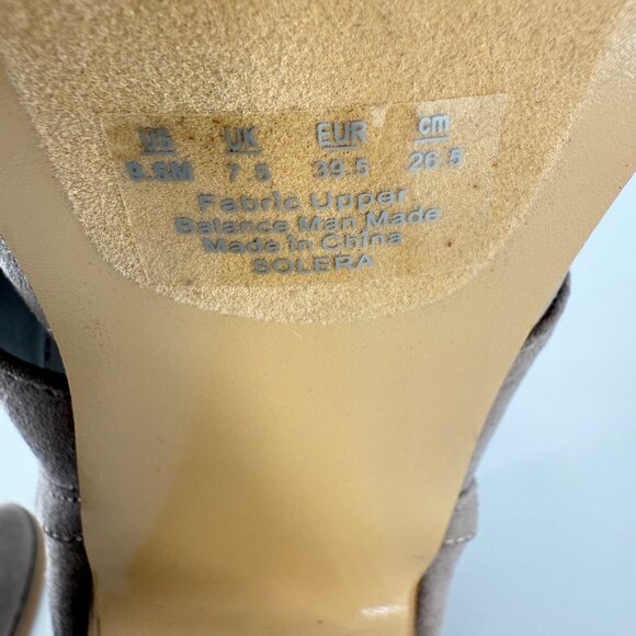 Carlos Santana Taupe Strappy Block Heel Sandals 4 Inch Heel Open Toe Women's Siz - Picture 6 of 9